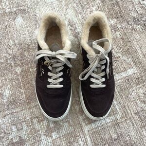 🔥PREMIATA🔥Micol Suede Sneakers with Cream Fur Lining, Size 10